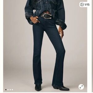 PAIGE Dark Blue Boot Cut Jeans